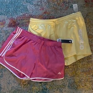 Adidas Shorts NEW Women’s 3x Pink and Yellow Shorts